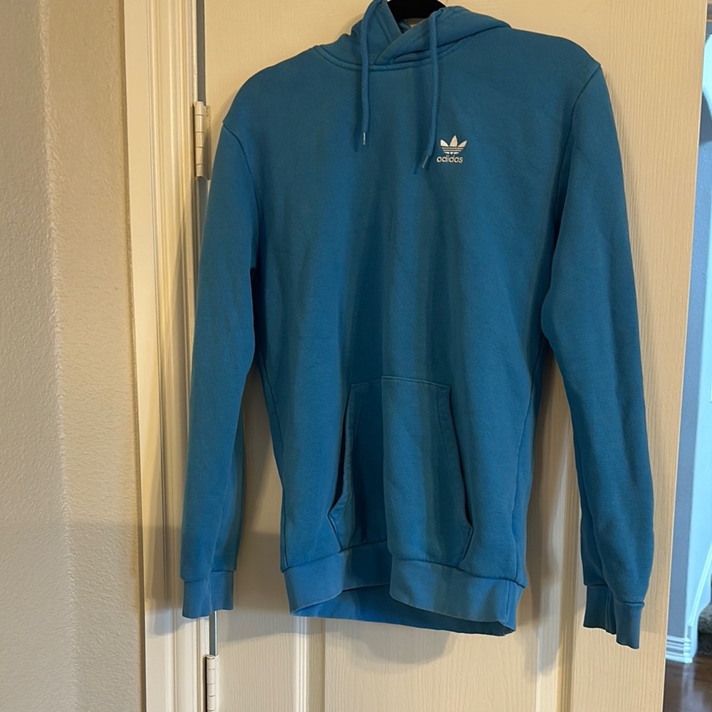 Adidas Blue Sweatshirt Classic Pullover with Trefoil Logo
